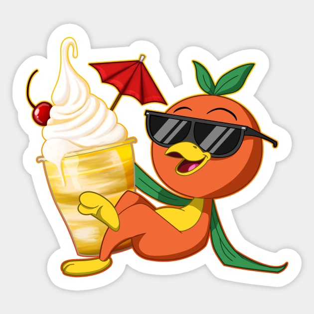 Little Orange Bird Sticker by AttractionsApparel